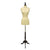 Female Display Dress Form on Black Wood Tripod Base, Size 2-4 display form, sewing mannequin, seamstress mannequin, Off white bust form 