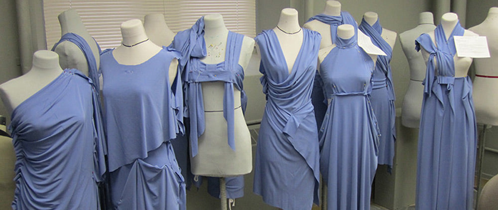 Draped Dress on Half Scale Dress Form, Draping Fashion