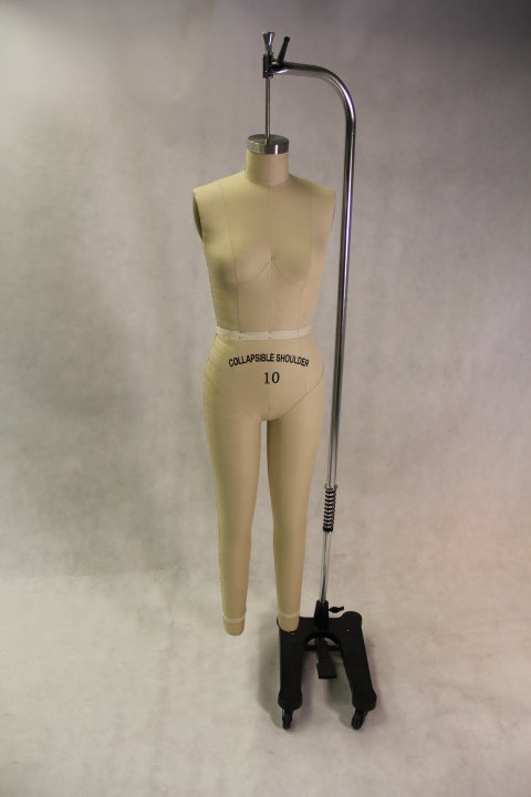 Female Full Body Professional Dress Form With Collapsible Shoulders