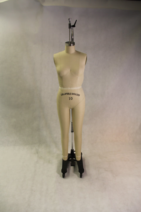 Female Full Body Professional Dress Form With Collapsible Shoulders