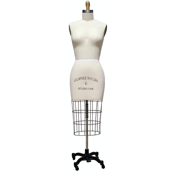 Professional Female Half Body Dress Form w/ Collapsible Shoulders and  Removable Arms