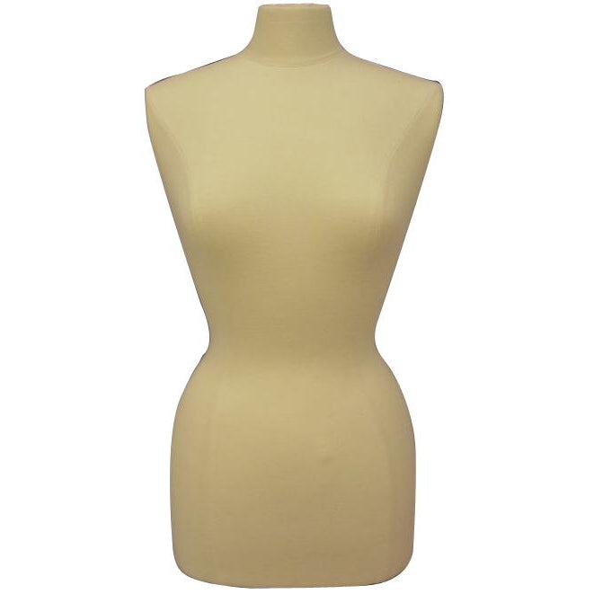 Female Display Dress Form on Round Metal Base