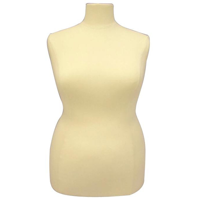 Female Display Dress Form on Natural Wood Tripod Base, Size 14-16 display form, sewing mannequin, seamstress mannequin, Off white bust form 
