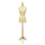 Female Display Dress Form on Natural Wood Tripod Base, Size 2-4 display form, sewing mannequin, seamstress mannequin, Off white bust form 