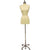 Female Display Dress Form on Chrome Rolling Base, Size 2-4 display form, sewing mannequin, seamstress mannequin, Off white bust form 