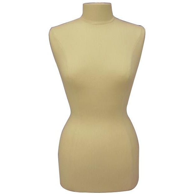 Female Display Dress Form on White Wood Tripod Base